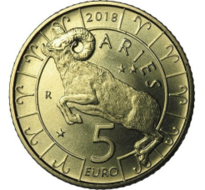 San Marino 5 euro UNC 2018 – „Sternzeichen Widder“