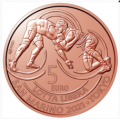 San Marino 5 euro UNC 2021 – „Sieg im Freistilringen in Tokio“