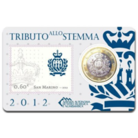 San Marino 1 EURO BU 2012 - 1 EURO + STEMPEL