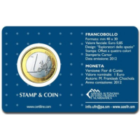 San Marino 1 EURO BU 2012 - 1 EURO + STEMPEL