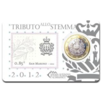 San Marino 1 EURO BU 2012 - 1 EURO + STEMPEL
