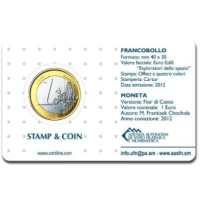San Marino 1 EURO BU 2012 - 1 EURO + STEMPEL