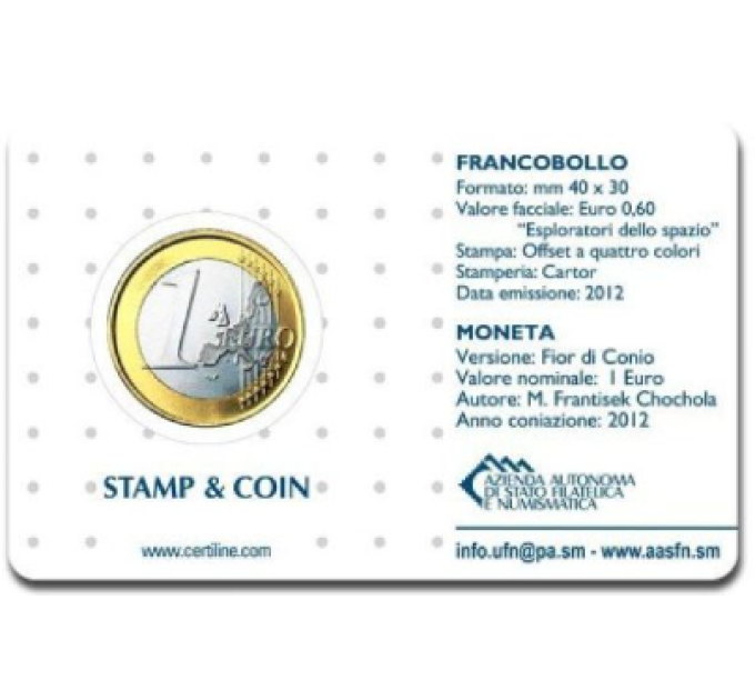 San Marino 1 EURO BU 2012 - 1 EURO + STEMPEL