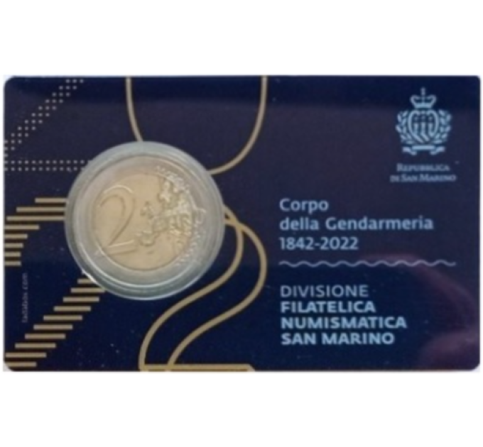 San Marino 2 EURO BU 2022 - 180. Jahrestag des Gendarmeriekorps