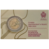 San Marino 2 EURO BU 2022 - 40. Jahrestag der Gruppe der Fahnenschwinger und Musiker