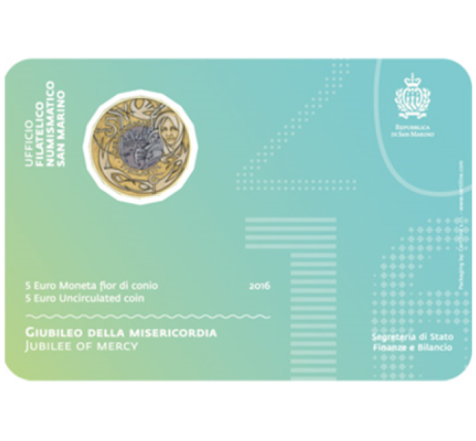 San Marino 5 EURO BU 2016 - Jubiläum der Barmherzigkeit