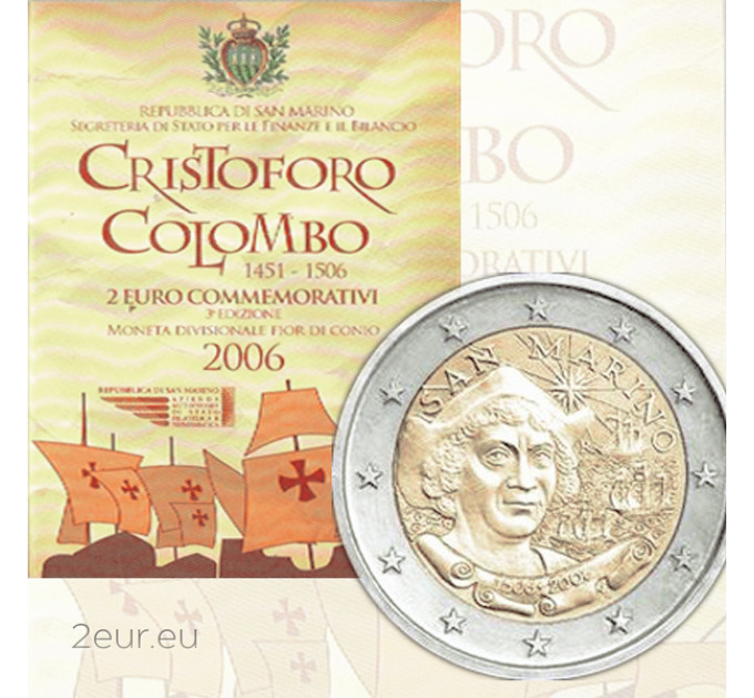 San Marino 2 Euro BU 2006 - 500. Todestag von Christoph Kolumbus