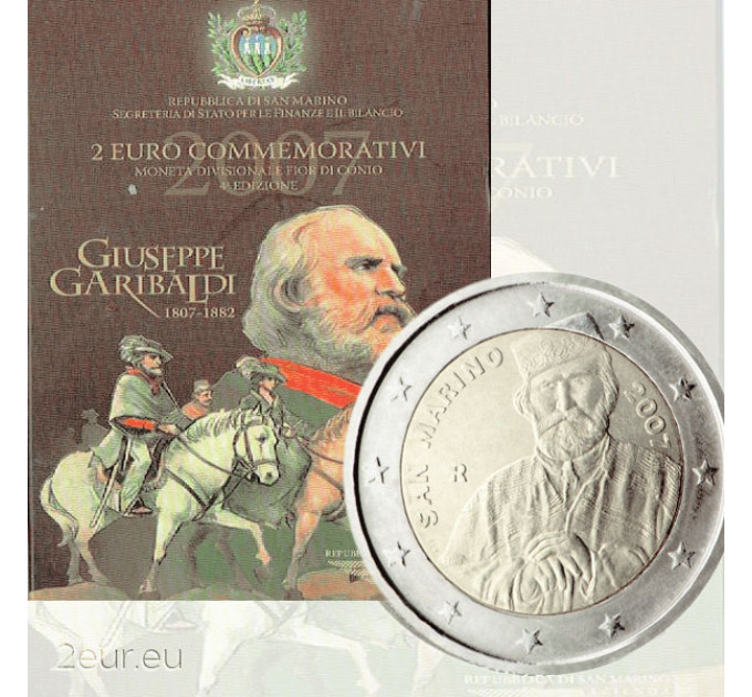 San Marino 2 euro BU 2007 - 200. Geburtstag von Giuseppe Garibaldi