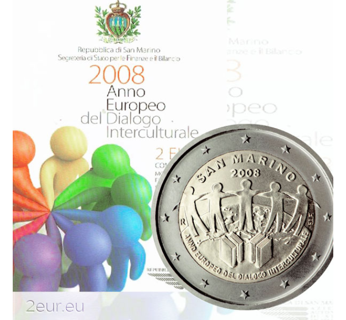 San Marino 2 Euro BU 2008 - Europäisches Jahr des interkulturellen Dialogs