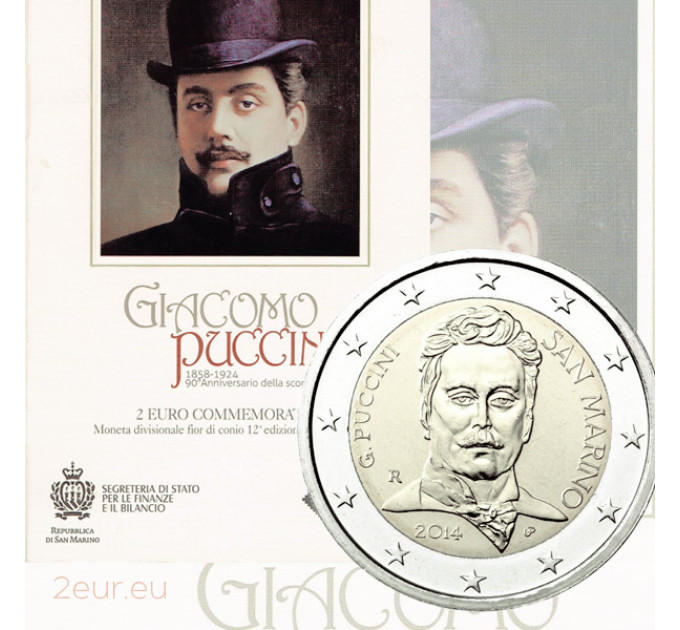 San Marino 2 euro BU 2014 - 90. Todestag von Giacomo Puccini