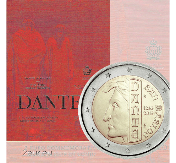 San Marino 2 Euro BU 2015 - 750 Jahre seit der Geburt von Dante Alighieri