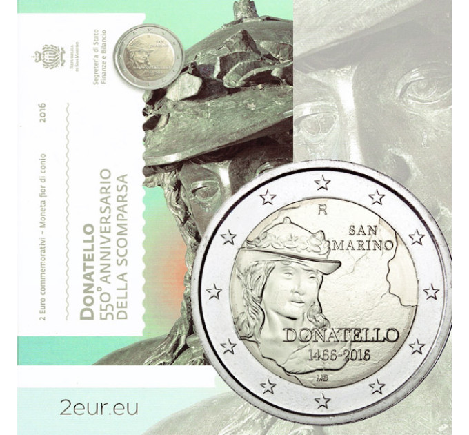 San Marino 2 euro BU 2016 - 550 Jahre seit dem Tod von Donatello