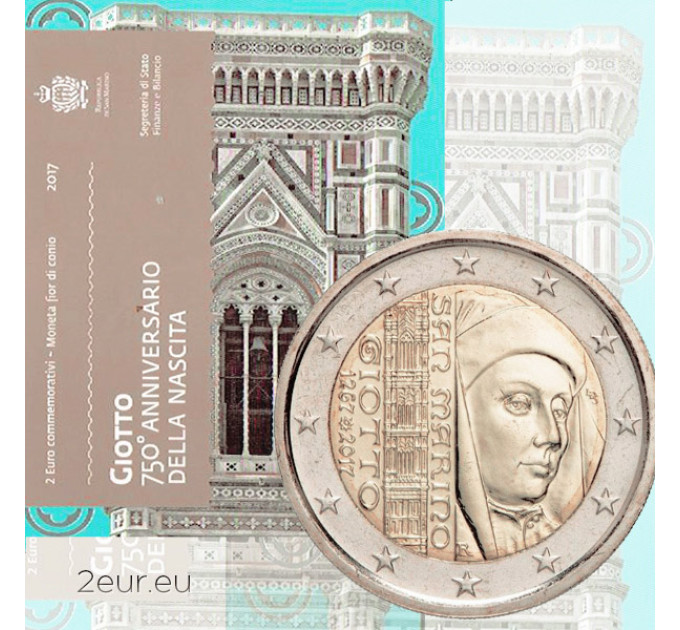 San Marino 2 Euro BU 2017 - 750. Geburtstag von Giotto di Bondone