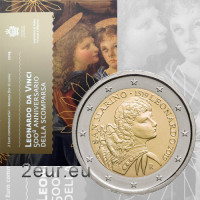 San Marino 2 Euro BU 2019 - 500. Todestag von Leonardo da Vinci
