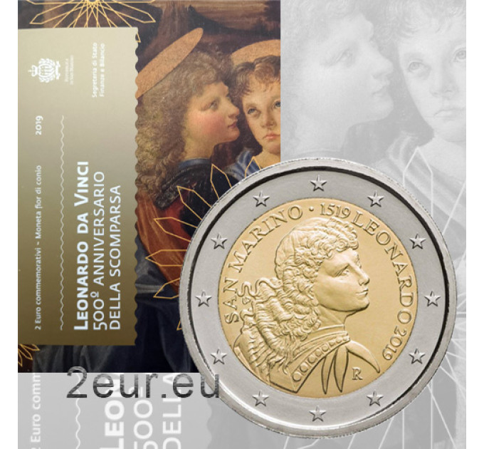 San Marino 2 Euro BU 2019 - 500. Todestag von Leonardo da Vinci