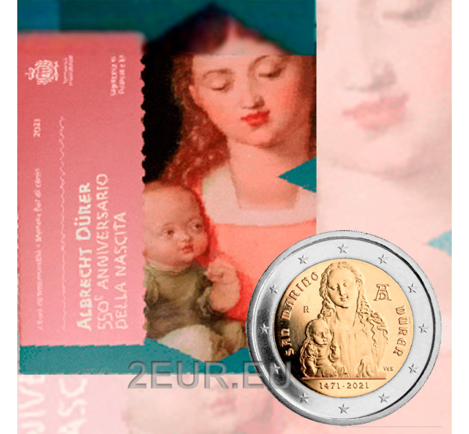 San Marino 2 Euro BU 2021 - 550. Geburtstag von Albrecht Dürer