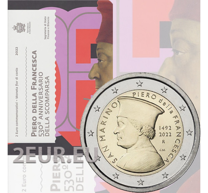 San Marino 2 euro BU 2022 – 530. Todestag von Piero Della Francesca