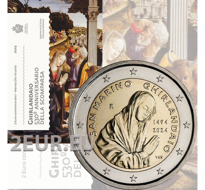 San Marino 2 euro BU 2024 – 530. Todestag von Ghirlandaio