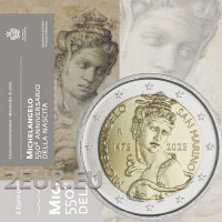 San Marino 2 euro BU 2025 – 550. Jahrestag der Geburt Michelangelos