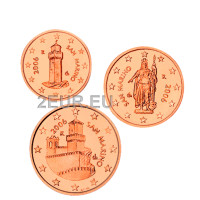 San Marino 1,2,5 Cent UNC 2006