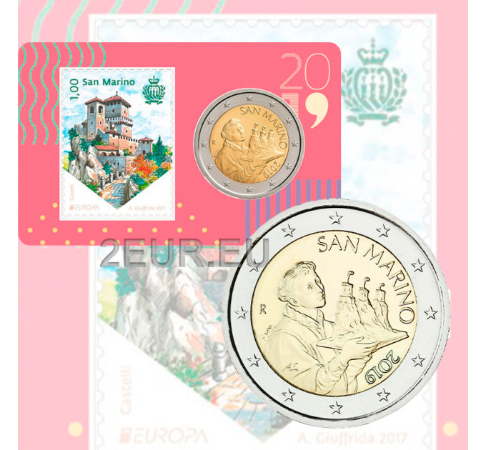 San Marino 2019 - 2€ BU C/C №4 + Stempel