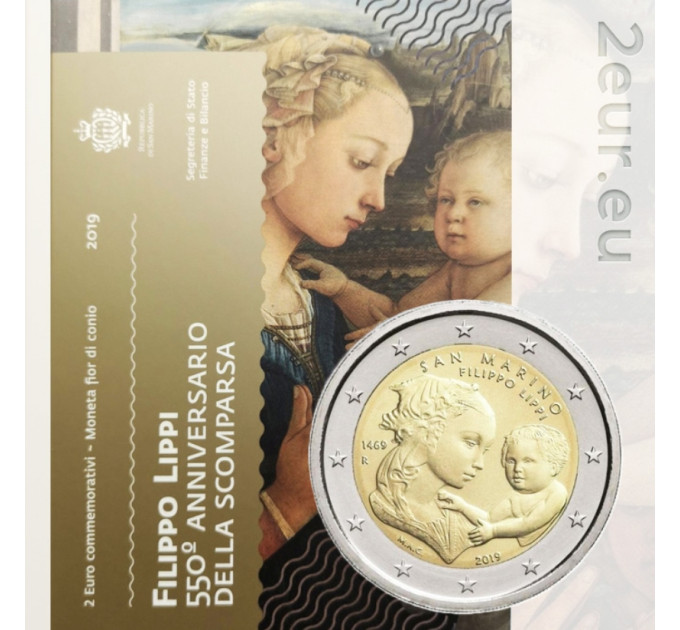 San Marino 2 euro BU 2019 - 550. Todestag von Filippo Lippi