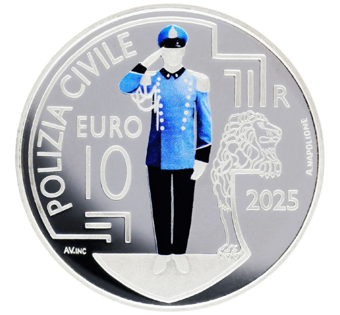 San Marino 10 Euro proof 2025 - Zivilpolizei