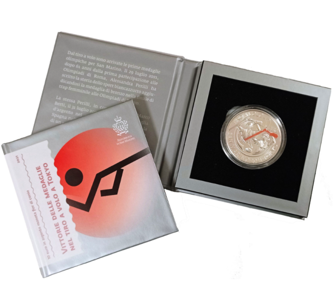San Marino 10 Euro proof 2021 – Sieg im Tontaubenschießen in Tokio 