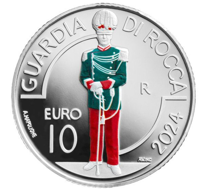 San Marino 10 Euro proof 2024 - San Marino Militär- und Polizeikorps - Festungswache