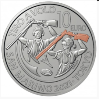 San Marino 10 Euro proof 2021 – Sieg im Tontaubenschießen in Tokio 