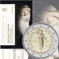 San Marino 2 euro BU 2022 – 200. Todestag von Antonio Canova