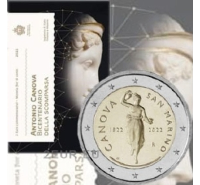 San Marino 2 euro BU 2022 – 200. Todestag von Antonio Canova