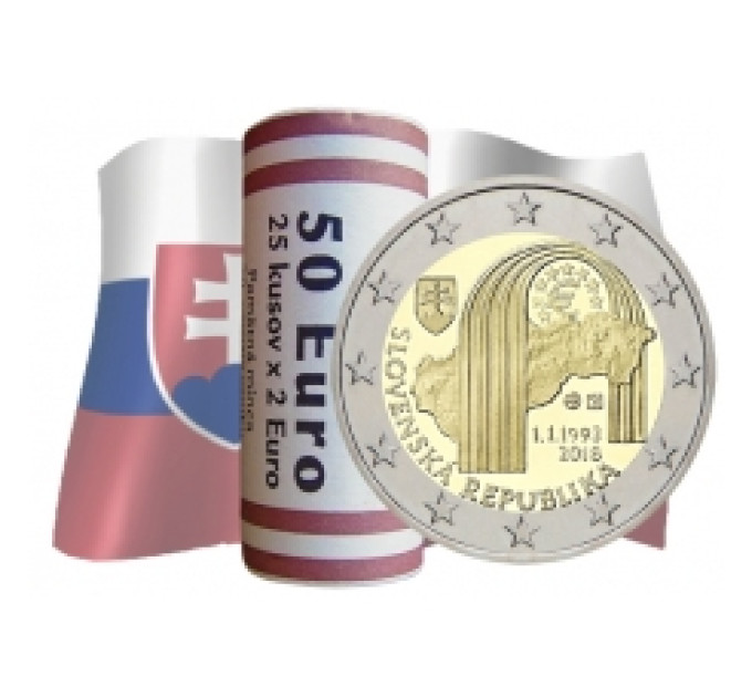 Slowakei 2 Euro UNC rollen 2020 – 20. Jahrestag des Beitritts der Slowakei zur OECD