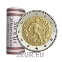 Slowakei 2 Euro UNC rollen 2026 – UEFA-Fußball-Europameisterschaft 1976