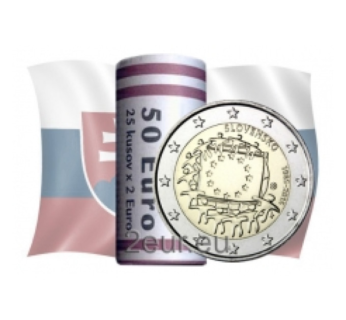 Slowakei 2 Euro UNC rollen 2015 – 30 Jahre EU-Flagge