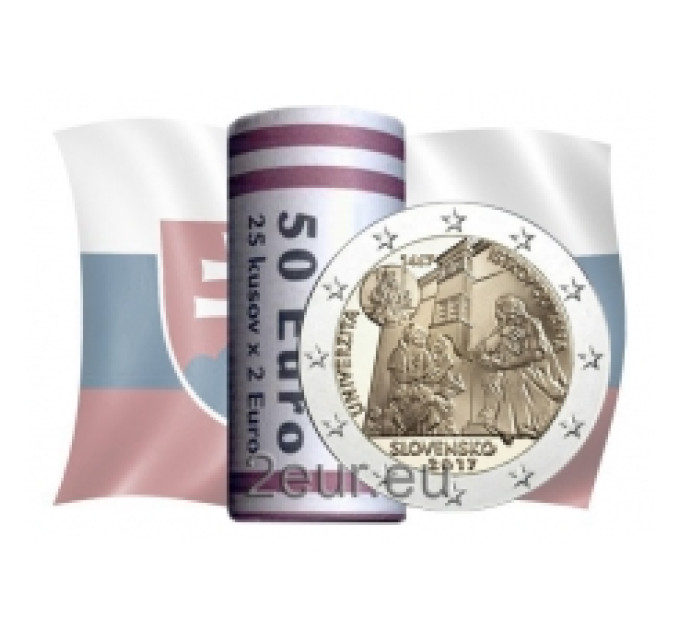 Slowakei 2 Euro UNC rollen 2017 - Univerzita Istropolitana