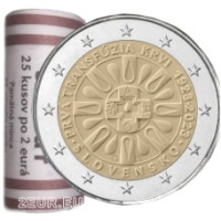 Slowakei 2 Euro UNC rollen 2023 – 100. Jahrestag der ersten Bluttransfusion in der Slowakei