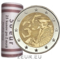 Slowakei 2 Euro UNC rollen 2022 –  35 Jahre Erasmus