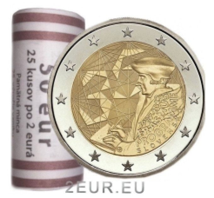 Slowakei 2 Euro UNC rollen 2022 –  35 Jahre Erasmus