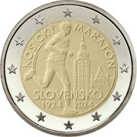 Slowakei 2 Euro UNC 2024 – Internationaler Marathon in Kosice