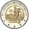 Slowakei 2 Euro UNC rollen 2025 – 100 Jahre erste Eishockey-Europameisterschaft
