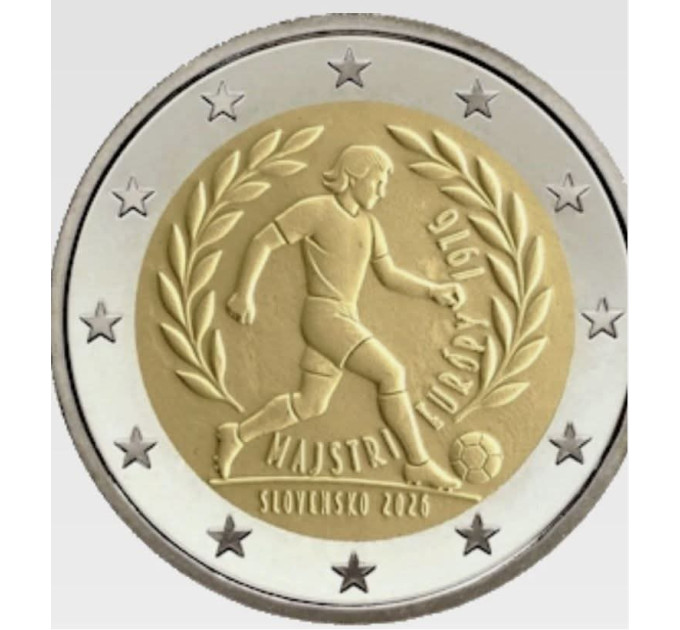 Slowakei 2 Euro UNC 2026 – UEFA-Fußball-Europameisterschaft 1976