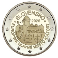Slowakei 2 Euro UNC rollen 2026 – Trencin