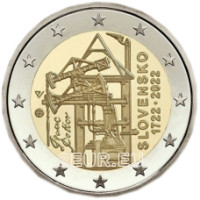 Slowakei 2 Euro UNC 2022 - 300. Jahrestag des Baus der ersten atmosphärischen Dampfmaschine Kontinentaleuropas zur Entwässerung von Bergwerken