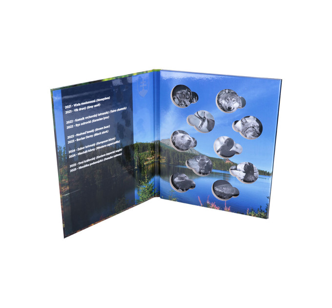 Slowakei 5 Euro UNC 2021 - 2025 – Fauna und Flora in der Slowakei + Album  