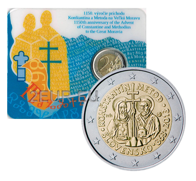 Slowakei 2 Euro BU 2013 - 1150. Jahrestag der Ankunft der Heiligen Kyrill und Method