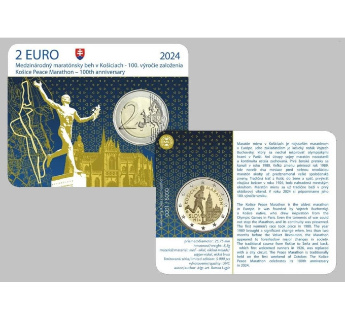 Slowakei 2 Euro BU 2024 – Internationaler Marathon in Kosice