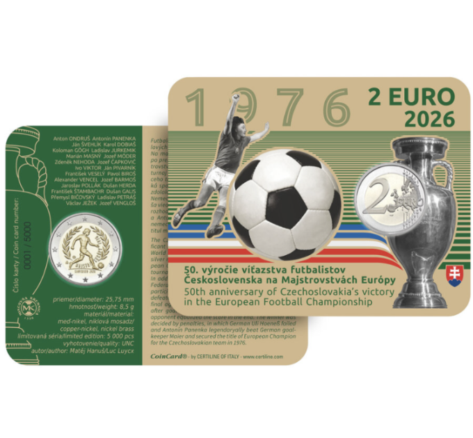 Slowakei 2 Euro BU 2026 – UEFA-Fußball-Europameisterschaft 1976