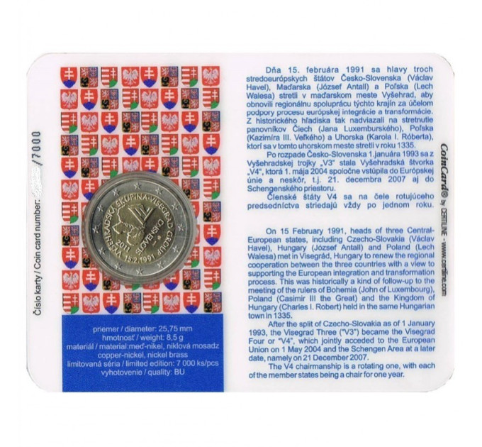 Slowakei 2 Euro BU 2011 - 20 Jahre Visegrad-Gruppe