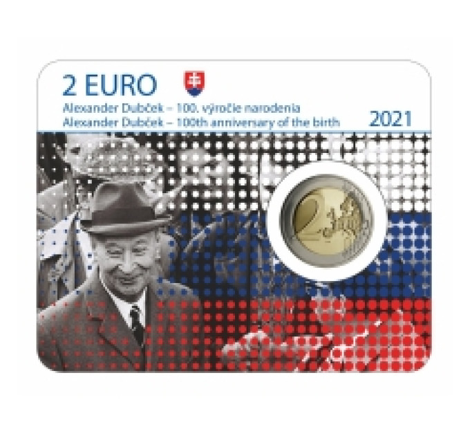 Slowakei 2 Euro BU 2021 - 100. Geburtstag von Alexander Dubchek  